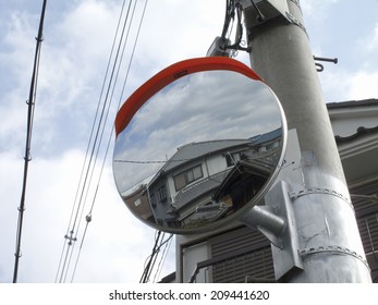 Curved Mirror In The Residential Area