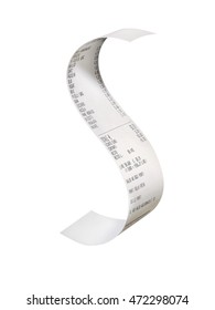 Curved Receipt Isolated