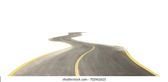 3d Illustration Straight Highway Road Isolated Stock Illustration ...