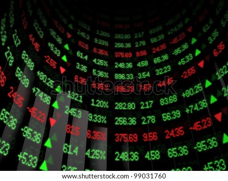 Curved Stock Market Ticker