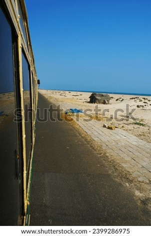 Curvey sandy road to the Dhanushkodi beach, Rameshwaram  Tamil Nadu India