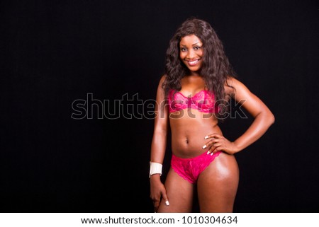 Curvy Black Female Lingerie Model Curvy Black Female Lingerie Model