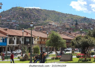 Cusco, Peru 07 20 2017
Central Square Of Cusco, In The Peruvian Andes, With Its Houses With Characteristics Of The Spanish Colonization