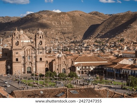Cusco, Peru, May 6th 2009: View of Cusco's old town and the Church of the Society of Jesus