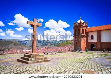 Cusco, Peru. Mirador de Plaza San Cristobal. Magic of ancient Inca culture in South America.