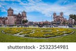 cusco - vista panoramica de la plaza de armas