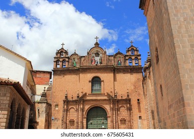 Catholic Cathedral Chivay City Southern Peru Stock Photo
