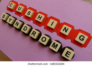 Cushing Syndrome, Word Cube With Background.