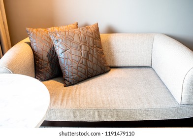 cushion on sofa at home