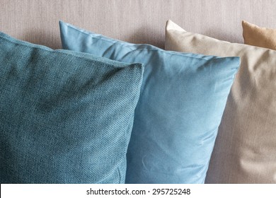 Cushions stack on couch