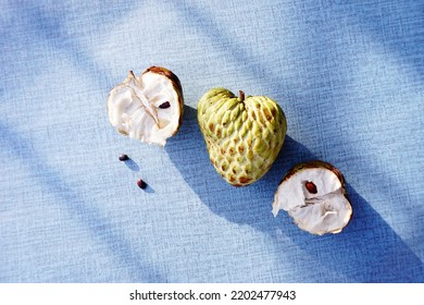 the custard apple, sugar apple, sweetsop, or anon, Annona squamosa