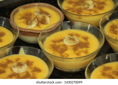 Custard With Cinammon And Banana