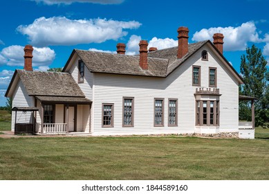 Custer House At Fort Abraham Lincoln State Park In North Dakota