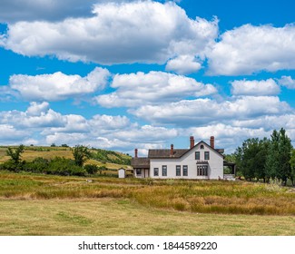 Custer House At Fort Abraham Lincoln State Park In North Dakota