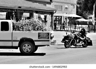 Custer SD, USA On August 9, 2019 : A Pile Of Horns.