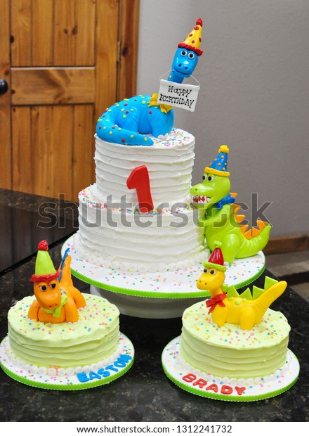 Custom Cake Childs First Birthday Edible Stock Image Download Now