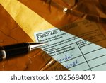 Custom declare document on old envelope scene.