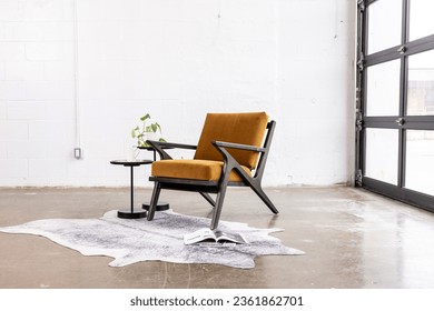 Custom designed interior mid century modern furniture