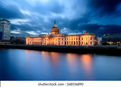 Custom House Is A Government Building In Dublin Ireland Located On The Banks Of River Liffey.