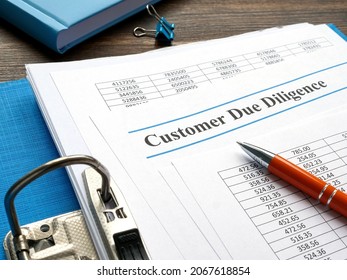 Customer Due Diligence Report In The Blue Folder.