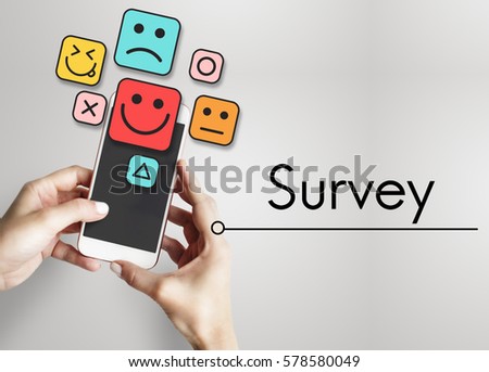 Customer evaluation feedback smiley emoticons