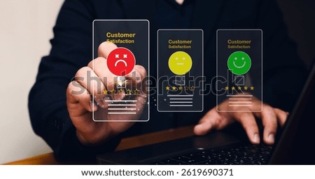 Customer feedback evaluation office setting digital interaction professional user experience analysis