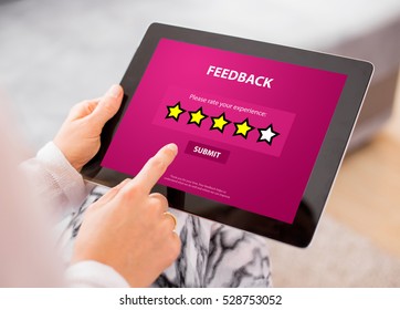 Customer Feedback Form On Tablet