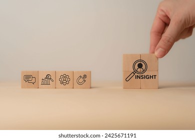 Customer insight analysis concept. Understanding customer behavior, preferences, and needs. Product development, marketing strategies, customer service  and customer satisfaction improvements.