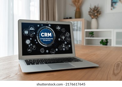 Customer relationship management system on modish computer for CRM business and enterprise