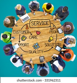 Customer Satisfaction Service Hospitality Support Concept