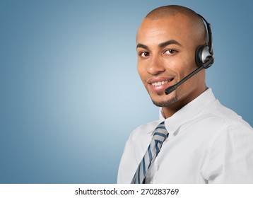 Customer Service Representative, Call Center, On The Phone.