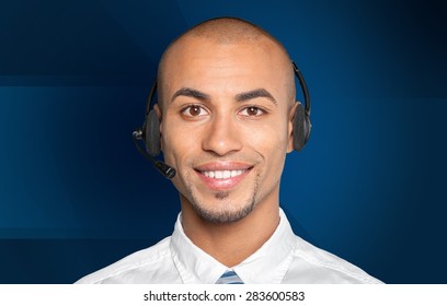 Customer Service Representative, On The Phone, Call Center.