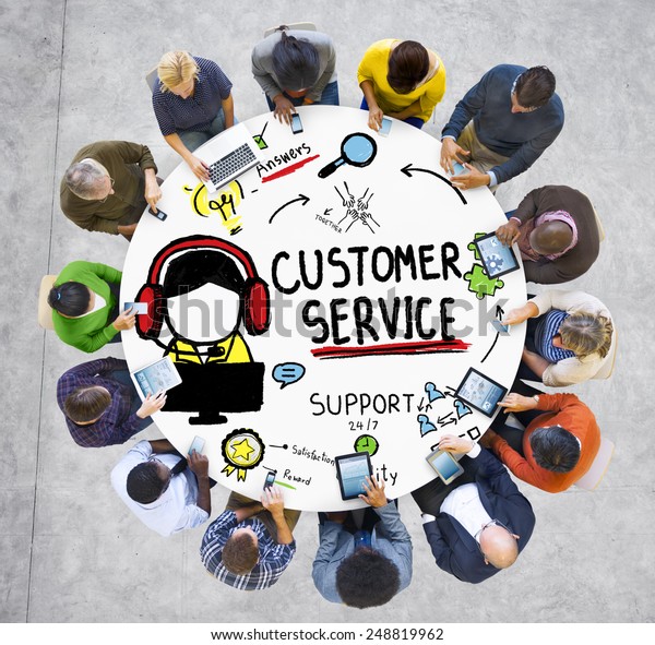 Customer Service Support Assistance Service Help : Foto De Stock ...