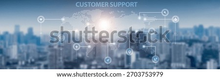 Customer support and global network connection, helpdesk service, communication management, client assistance, chatbot automation, and technical solutions.
