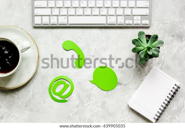 Customer Support Service Desktop Email Signs Stock Photo Edit Now