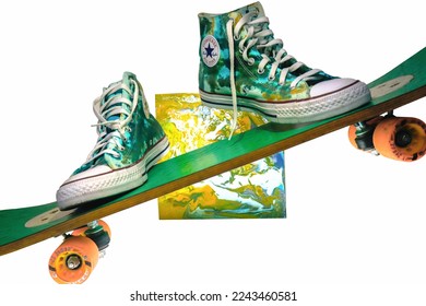 customise converse on skateboard png.