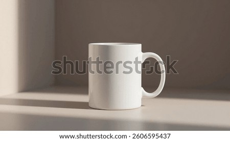 Customizable Blank Mug Mockup, High-Resolution Coffee Cup Design Template, Ideal for Mug Branding and Product Mockups