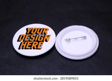 Customizable Blank Pin Badges for Design Mockup
