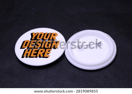 Customizable Blank Pin Badges for Design Mockup