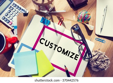 Customize Modify Ideas Adjust Creativity Customization Concept