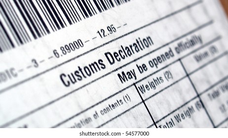 Customs Declaration On A Foreign Packet Parcel