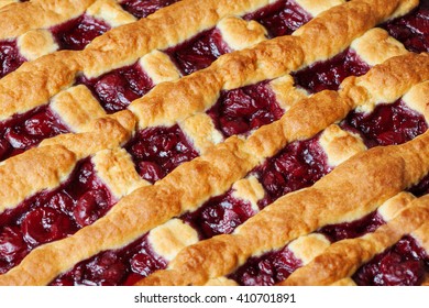 Cut Of Beautiful Cherry Pie