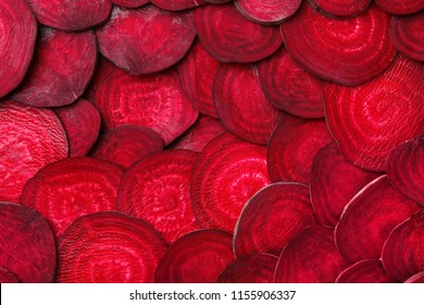 Cut beets as background. Backdrop for design
