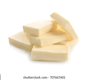 Cut Block Butter Isolated On White Stock Photo 707667601 | Shutterstock