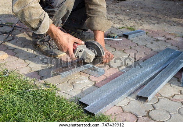 Cut Cornice Grinder Metal Square Drywall Stock Photo Edit Now