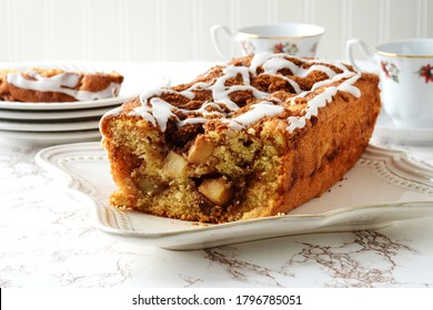 Cut Country Apple Fritter Loaf Bread Cake