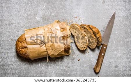 Similar – Image, Stock Photo loaf of bread and crunchy apples on a wooden bench