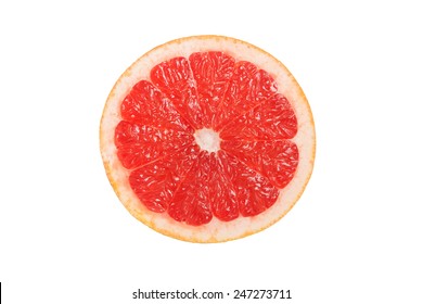 Cut Grapefruit Citrus Isolated