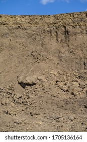 Cut Of Layered Soil In Clay Pit