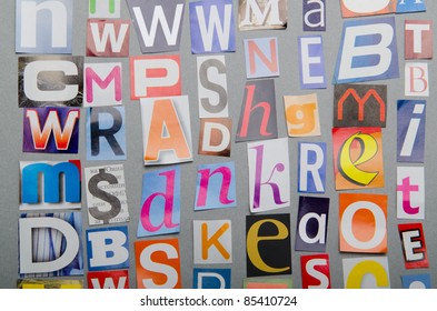 Cut letters from newspapers and magazines - Shutterstock ID 85410724